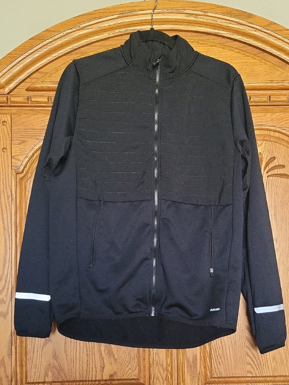 Champion Black Jacket with Neon Yellow Accent